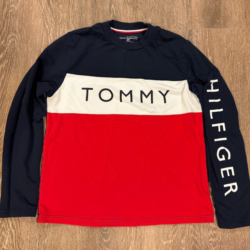Tommy Hilfiger Red, White, and Navy Crewneck